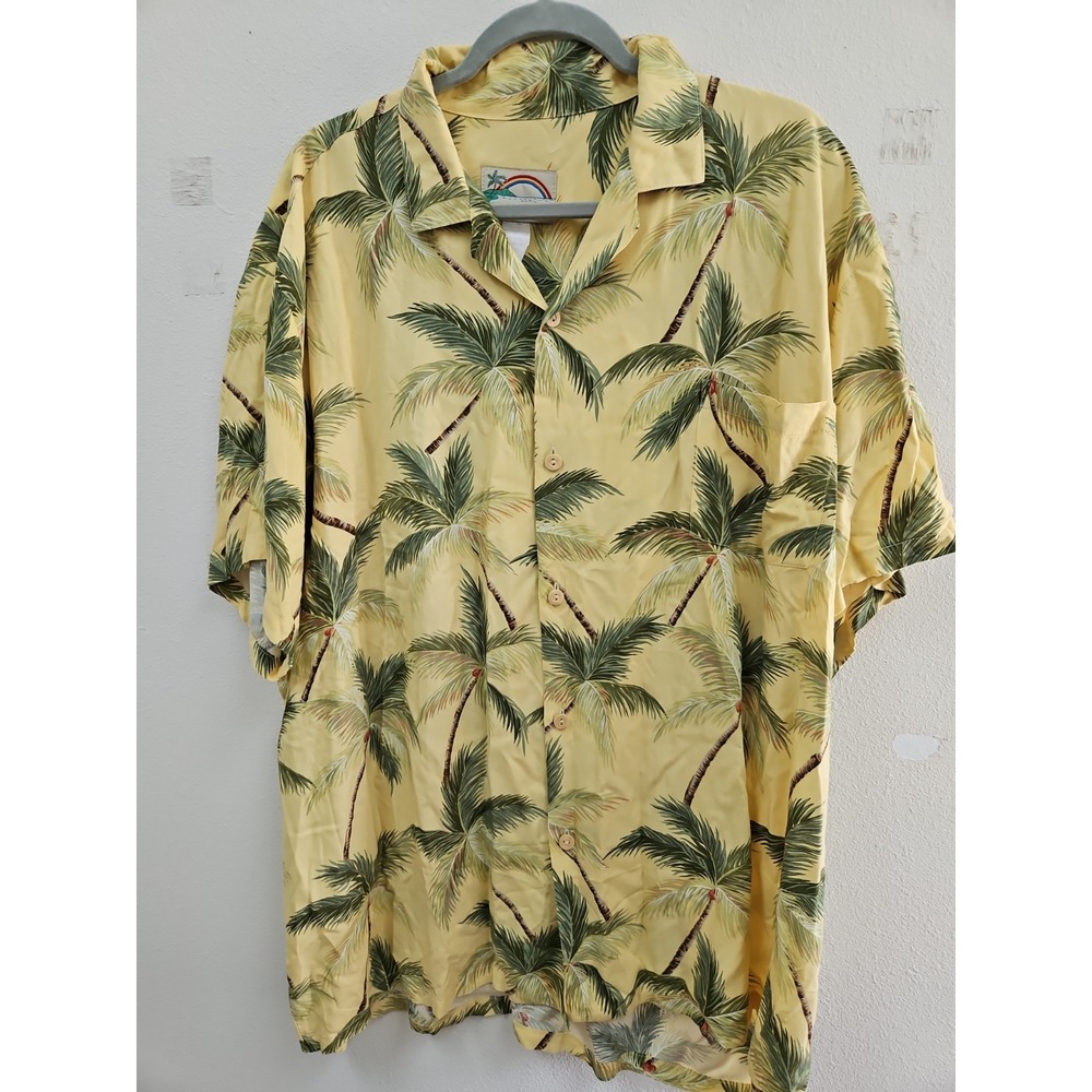 Hawaiian  Shirt Men's 2xl Paradise  Found USA Tropical Vacation  Aloha Island